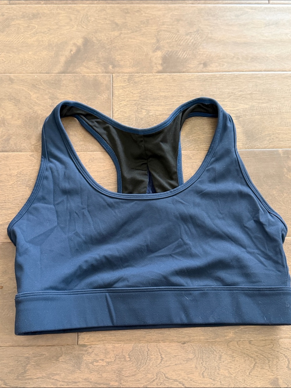 Navy Racerback Sports Bra - Medium Support